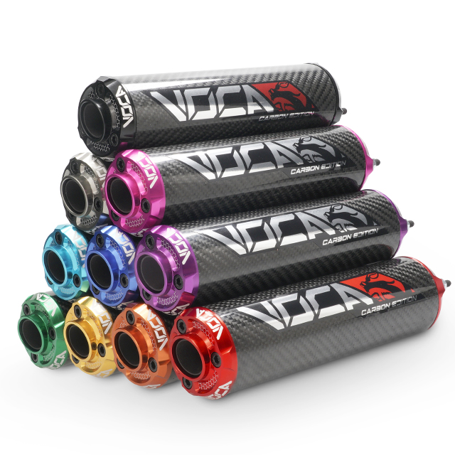 a-vcr-rd30400-ca silencer voca carbon bestia blue cyan red black grey gold pink purple