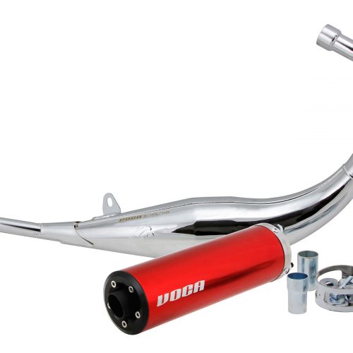 Escape VOCA Chromed 50/70cc (CE), Minarelli AM6, silenciador rojo