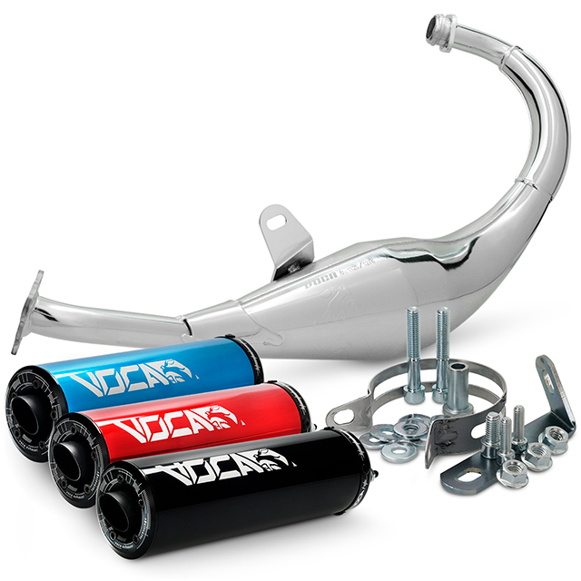 Exhaust system VOCA Chromed 50/70cc (CE) Derbi Senda