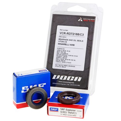 Crankshaft bearings VOCA C3, incl. oil seals Viton, Minarelli AM6